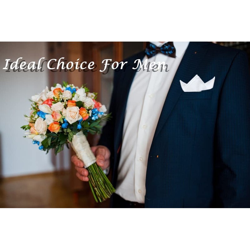 Srnede Men's Handkerchiefs,Soft White Hankie Hankerchieves …