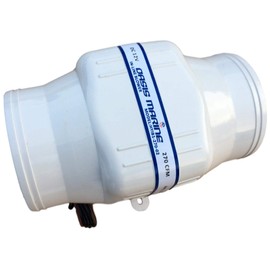 OASIS MARINE 4-Inch in-Line Bilge Air Blower Fan, 12V DC Marine Boat Ventilation Exhaust for Engine Compartment