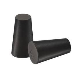 sourcing map Rubber Tapered Plug 10mm to 15mm Solid Test Tubes Bungs Stopper Black for Lab Home 15 Pieces