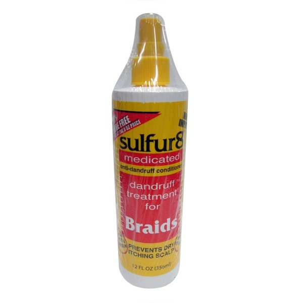 Sulfur-8 Dandruff Treatment For Braids 12 Ounce Spray (354ml) (2 Pack)