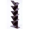 Basicwise Wooden 9-Shelf Tree Magazine CD Storage Bookcase, Brown,