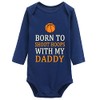 Born to Shoot Hoops with My Daddy Baby One-Piece Short