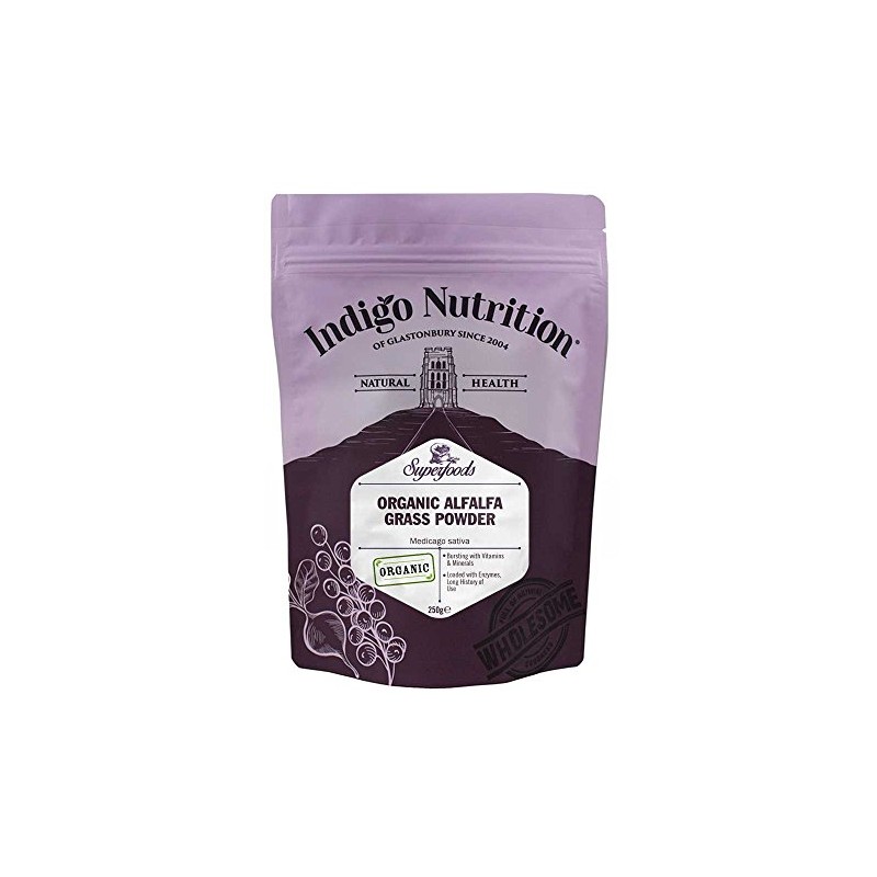 Indigo Herbs Organic Alfalfa Leaf Powder 250g