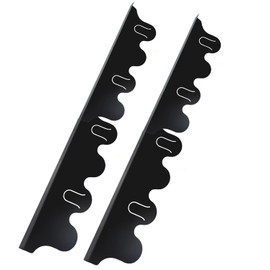 2 Pack Stainless Steel Stove Gap Covers,Stove Gap Filler, Stove Gap Guards, Range Trim Kit, Heat Resistant with Easy Clean, Adjustable Length 13.8” to 27.5”, Width 0.8" (Black)
