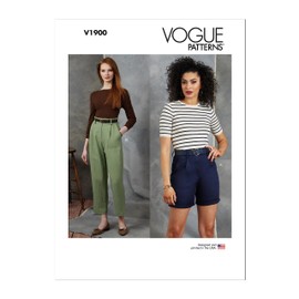 Vogue Misses' Shorts and Pants Sewing Pattern Kit, Design Code V1900, Sizes 8-10-12-14-16