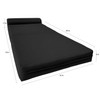 Amfuton Black Sleeper Chair Folding Foam Beds, Sleepover Convertible Sofa