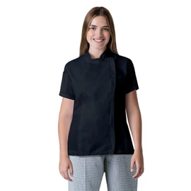 Lazzar Filipina De Chef para Mujer Uniforme | Tela Dryfit Poliéster | Cierre Oculto Con Aletilla | Bolsas En Ambas Mangas Contrastantes | Bolsa para Termómetro | México (N, CH)