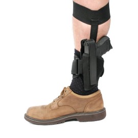 BLACKHAWK Ankle Holster, Black/Size 16, Left Hand