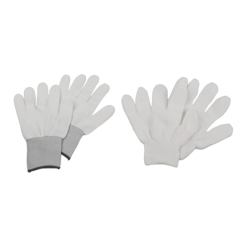 Guantes de baño exfoliantes blancos reversibles para limpieza profunda corporal