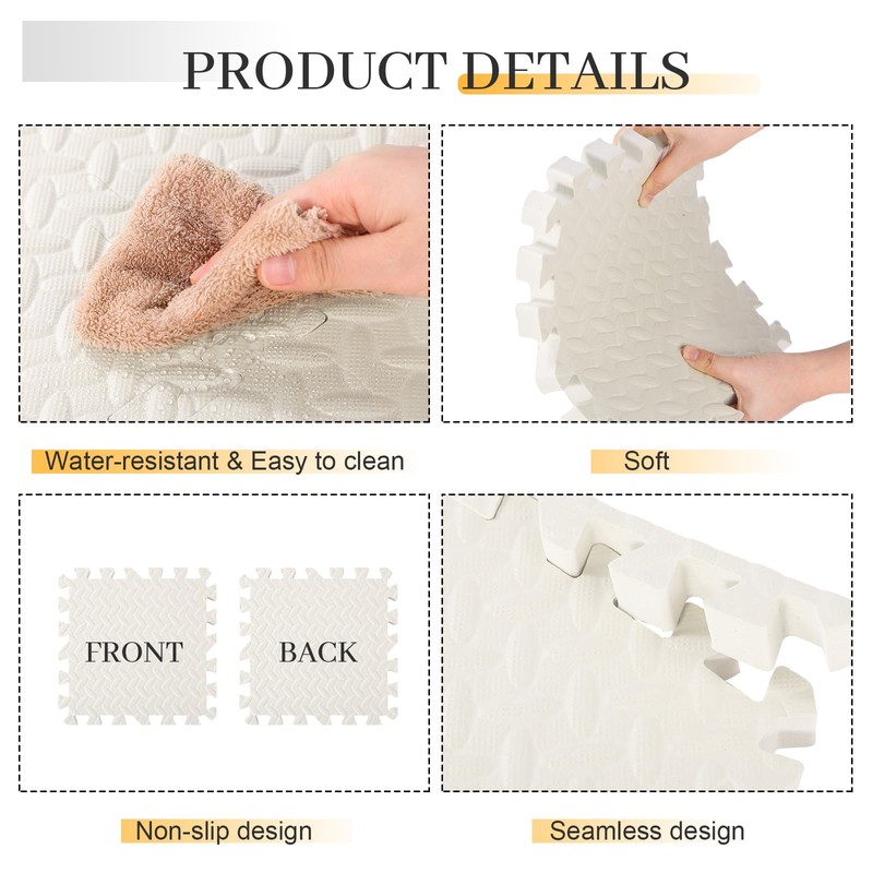 Arrowbash 12x12x1 Inch EVA Thick Interlocking Foam Floor Tiles Puzzle
