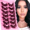 Uranian False Eyelashes Fluffy Faux Mink Lashes Dramatic Long Eye