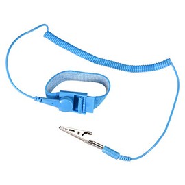 sourcing map Anti Static Wrist Straps, ESD Components, Stainless Steel Magnetic Tray Grounding Wire Alligator Clip