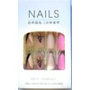 Press On Nails, 24 Pieces, Pink and Natural with Black