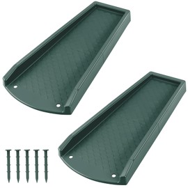 Ogutter Splash Blocks for Gutters Downspouts, 24" Downspout Extensions for Rain Water Drainage, Thickened Gutter Splash Guard with Fixing Piles(2 Pack, Green)