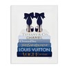 Stupell Industries Navy Blue Heels Chic Bookstack, Designed By Amanda