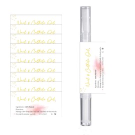 Etiqueta engomada de aceite para cutículas para manicura, artista de uñas, debe tener cuidado del crecimiento de uñas, personal de embalaje (blanco 1 x 2 pulgadas)