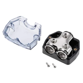 uxcell 2 Way Power Distribution Block 0 Gauge in 0 Gauge Out Amp Power Ground Distributor for Audio Splitter 2pcs