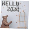 Alipis Aluminum Film Balloons Kit 2024 New Year Decorative Banners