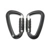 fregocs Carabiner Auto Lock Set of 2 1200kgf Black (for Climbing