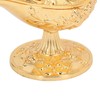 Gold Magic Genie Lamp Embossed Flowers Hollow Zinc Alloy Vintage