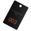 Plastic Cloakroom Tags/Tickets with Standard Disclaimer Text on Reverse, Pack