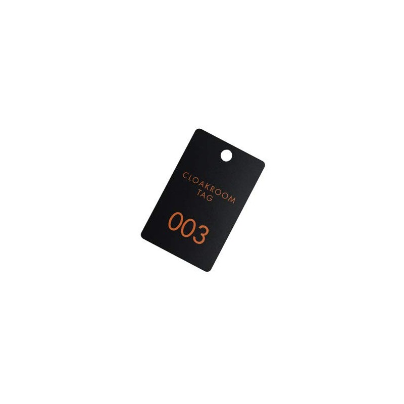 Plastic Cloakroom Tags/Tickets with Standard Disclaimer Text on Reverse, Pack