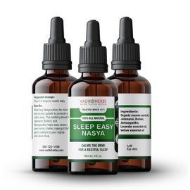 Sleep Easy Nasya Oil Organic- Herbal Nasal Drops for Promoting a Sound, restful Sleep (1oz) | with Lavender & Vetiver Essential Oil | Made in USA