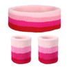 MECCANIXITY Sweat Band Set Sports Terry Cloth Headband Wristband Set