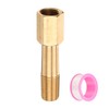 PATIKIL 1/8"G Male x 1/8"G Female Brass Pipe Fitting, Nipple