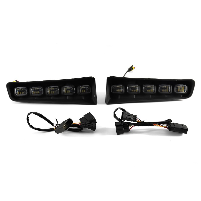 Led DRL Fog Lights with Amber Turn Signal for Bronco