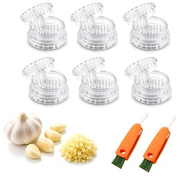 Clear Manual Garlic Twister and Ginger Mincer – Effortlessly Crush Garlic, Ginger, Chili, Onion, and Herbs, Dishwasher Safe and Easy Storage. (6)