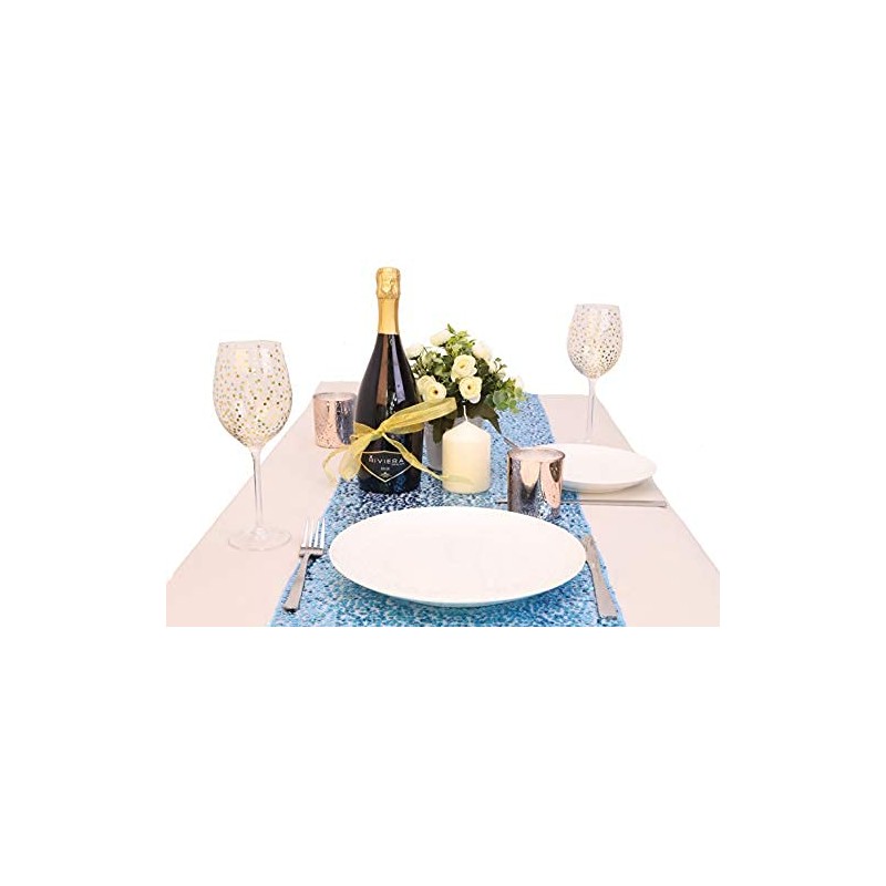 Christmas Concepts® Baby Blue Sequin Table Runner - 13" x