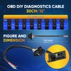 Autel OBD2 16Pin J1962 Female to OBDII Open Pigtail Cable,
