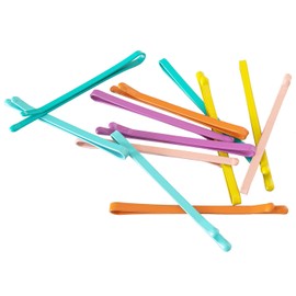 HAARallerliebst Hair Clips Wide (Pack of 12 | Colourful | 5.5 cm) with Box for Storage (Box Colour: Pink)