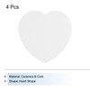 sourcing map 4Pcs Absorbent Coasters White Marble Heart Shape Coaster