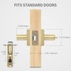 EHOMEWARE 6 Pack Door Handles, Satin Brass Door Knobs Privacy