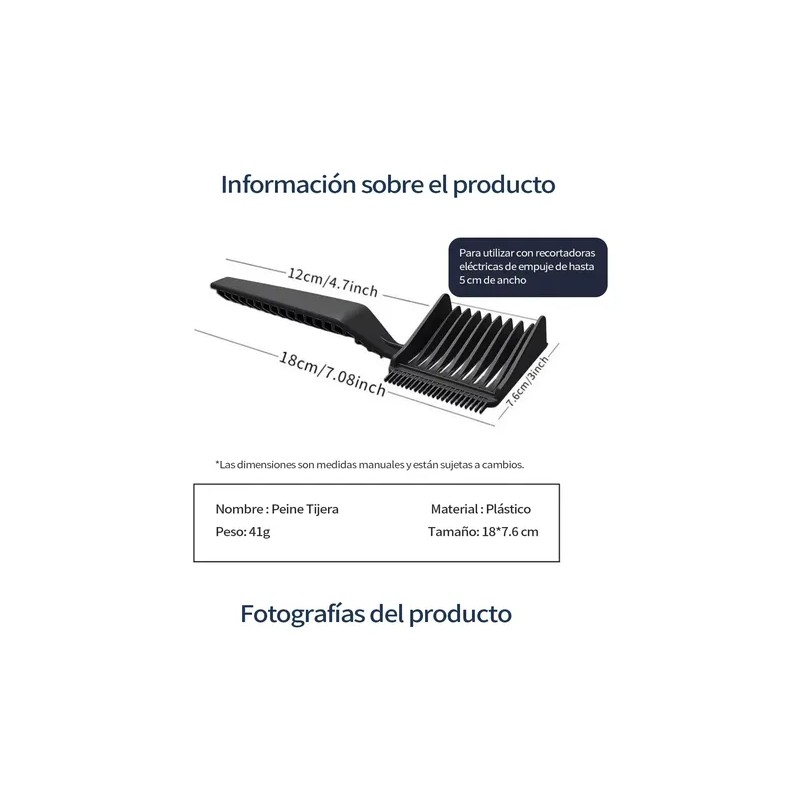 2 Pcs Peines Desvanecer Para Barber Para Cabello Profesional