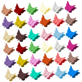 Healvian 36 Pcs Mini Butterfly Hair Clips Small Decorative Jaw Clips for Girls and Women Assorted Pastel Colors Hair Accessories for Everyday Use