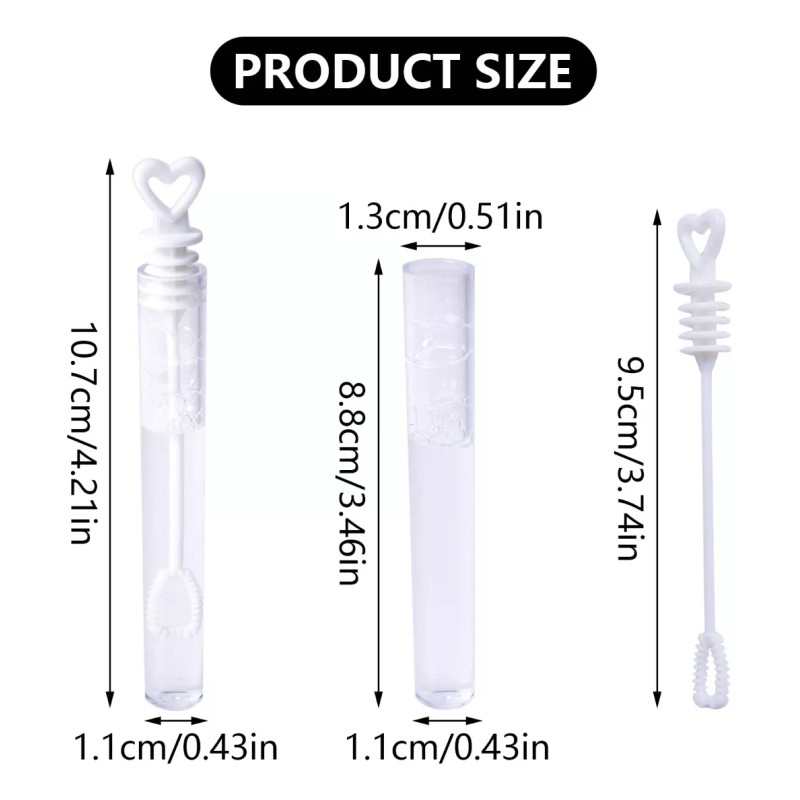 Dokpav 100 Burbujero Para Boda Fiesta Corazón Hueco Burbujero Vacío