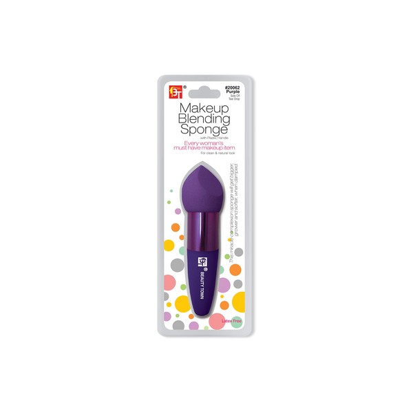 Makeup Blending Sponge (with Plastic Handle Side off Teardrop Shape)