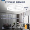 VOLISUN Low Profile Ceiling Fans with Light and Remote,19.7in Modern