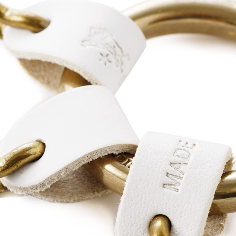 IL BISONTE Key Chain, Key Ring, Leather, Genuine Leather, Cowhide