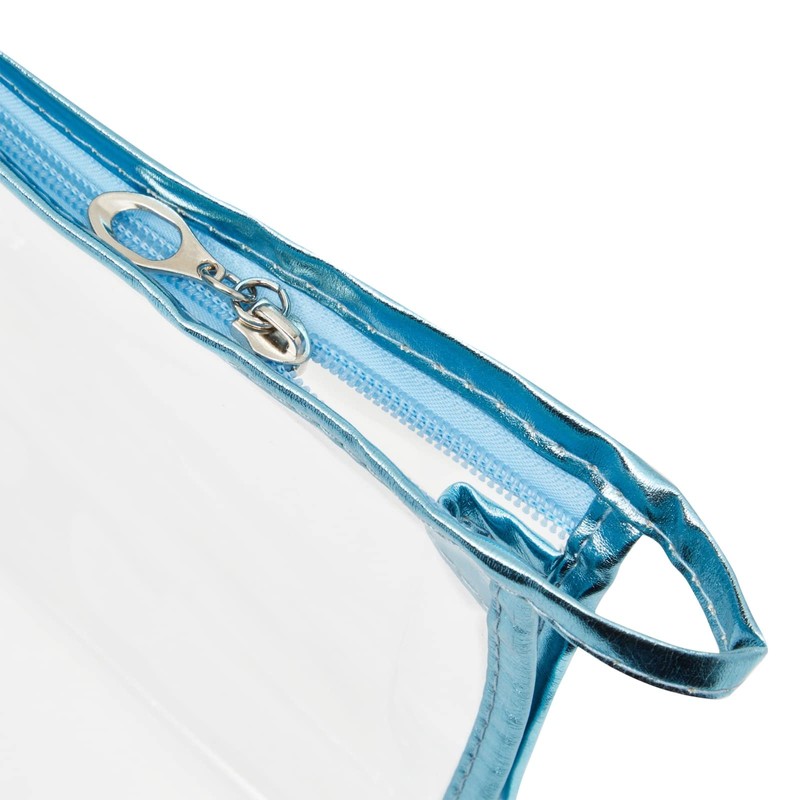 Bolsas de maquillaje de plástico transparente para cosméticos, artículos de