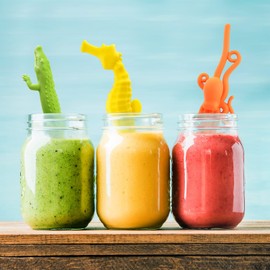 Hoobbe Silicone Reusable Animal Straw for kids, Fun and cute for Pool Side Party, Birthday Party, Under the Sea Party, BPA Free, Dust-Proof and Dishwasher Safe (Crocodile), 1 straw per pack