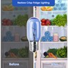 PWEOW Refrigerator Light Bulb 297048600 241552802, 40W, T8, for Frigidaire,