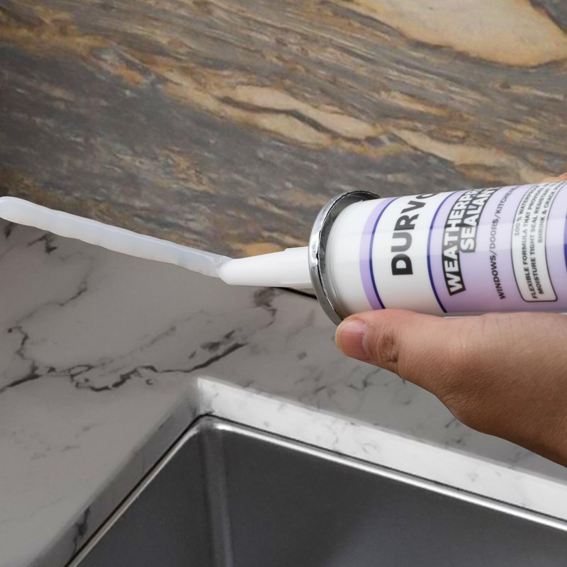 Durvol All-Weather Sealant Waterproof Caulking Seal 2-Pack Clear, Caulking Sealant