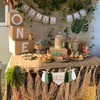 Boho Green 1st Birthday High Chair Banner