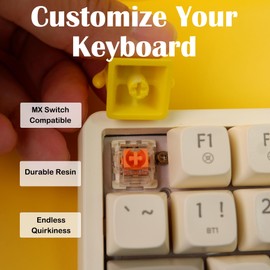 Yellow Duck ESC Keycap, Hand Made Resin ABS Custom Keycap, OEM Profile, Compatible with MX Mechanical Keyboards