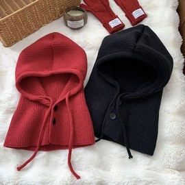 Women's Autumn/Winter Korean Style Balaclava Hat LF1295 Free Size/Free Size Lake Blue 4ea