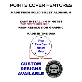 Kustom Cycle Parts Aftermarket Don't Fuckin Die Points/Timing Cover Fits Harley Davidson (Twin Cam 1999 to 2017)